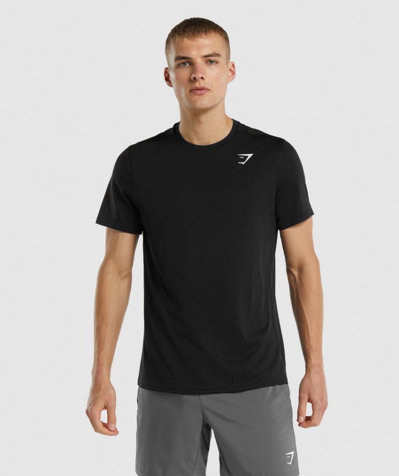 Camiseta Gymshark Arrival Regular Fit Hombre Negras | ES4867-SH