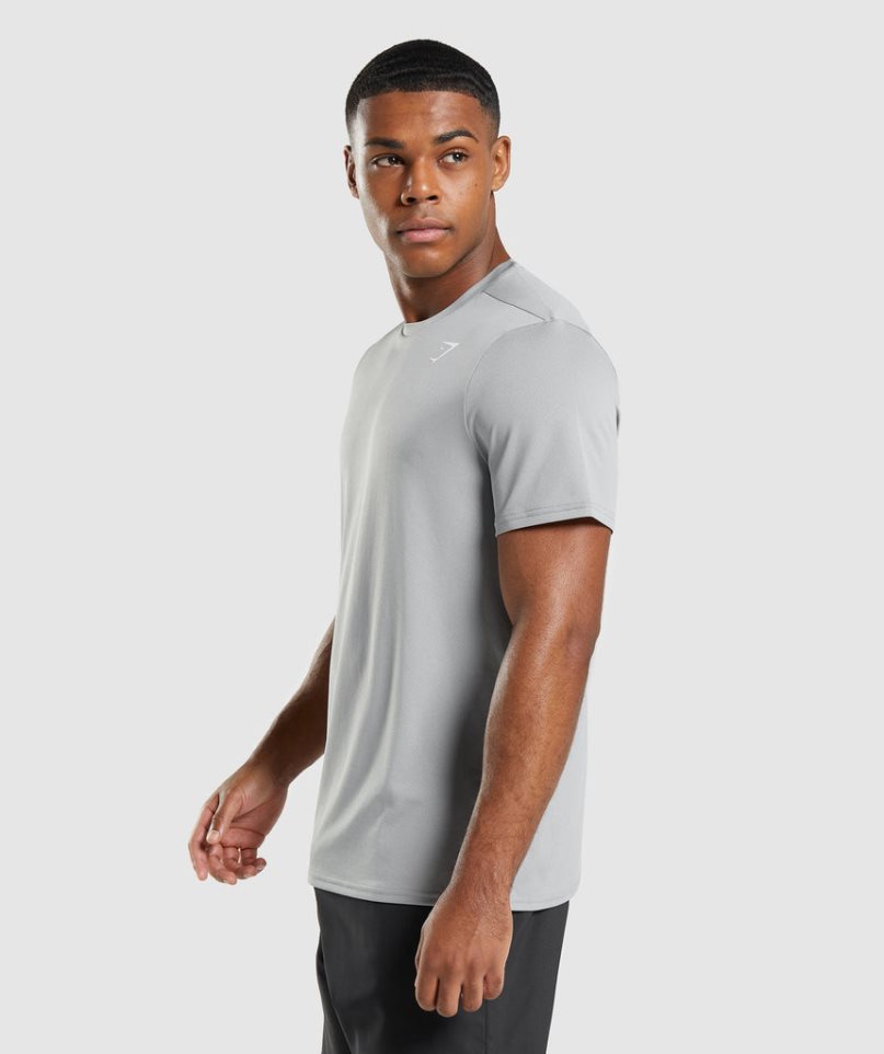 Camiseta Gymshark Arrival Regular Fit Hombre Gris Claro | ES8135-UW