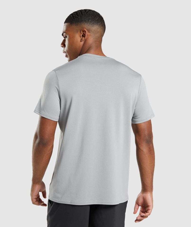 Camiseta Gymshark Arrival Regular Fit Hombre Gris Claro | ES8135-UW