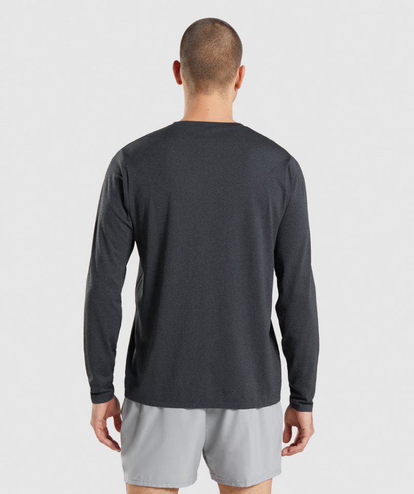 Camiseta Gymshark Arrival Seamless Long Sleeve Hombre Negras | ES4617-KS