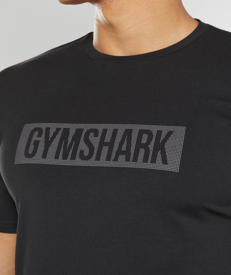 Camiseta Gymshark Block Hombre Negras | ES0327-WX