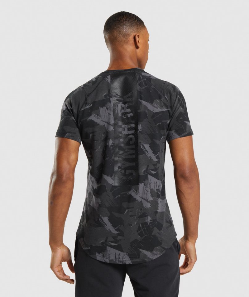 Camiseta Gymshark Bold Hombre Camuflaje | ES1507-ZW