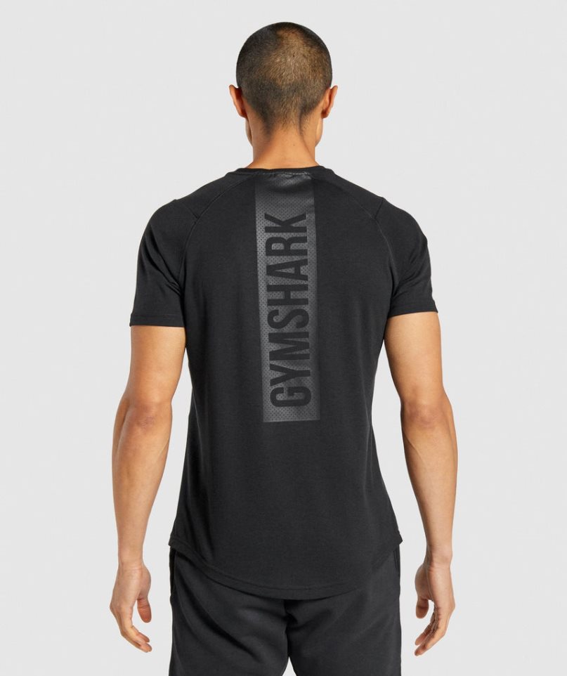 Camiseta Gymshark Bold Hombre Negras | ES6524-BS