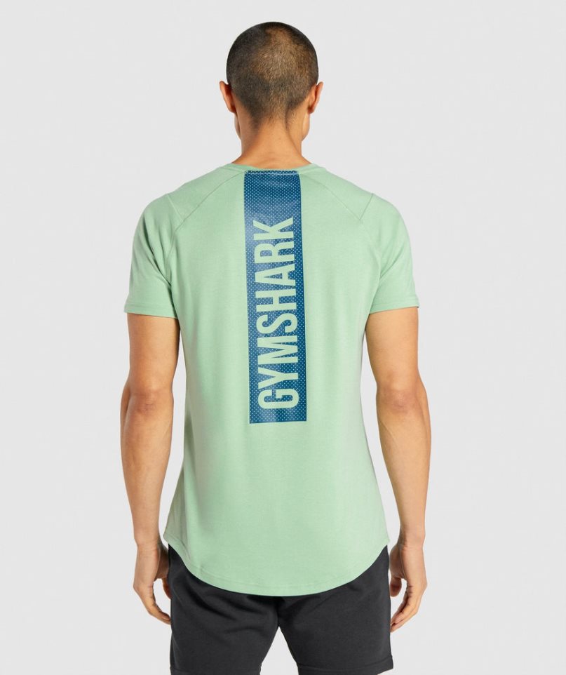 Camiseta Gymshark Bold Hombre Verde | ES2679-VZ