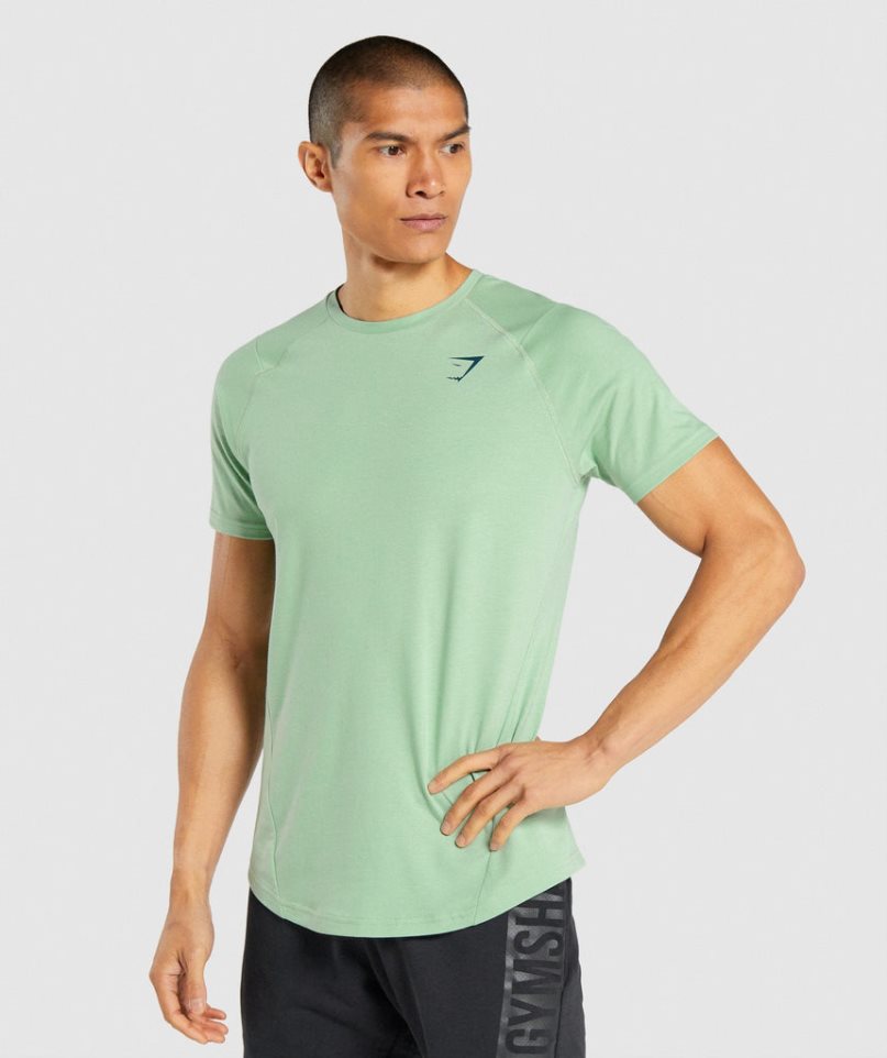 Camiseta Gymshark Bold Hombre Verde | ES2679-VZ