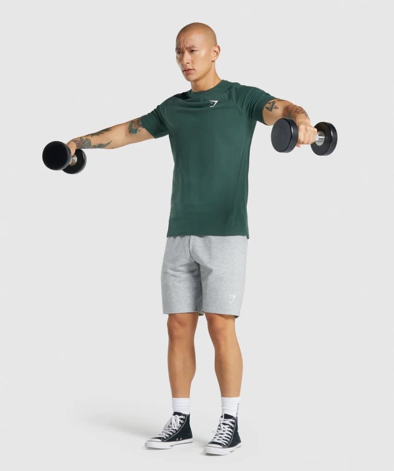 Camiseta Gymshark Critical 2.0 Hombre Verde Oscuro | ES8154-CO