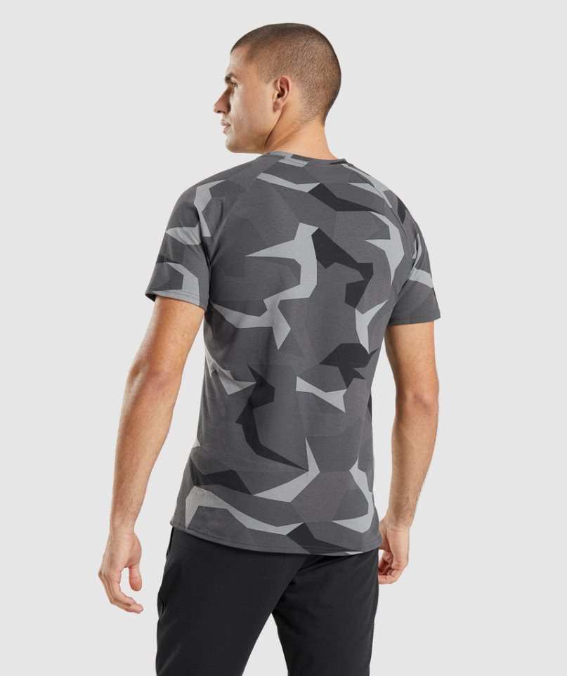 Camiseta Gymshark Critical Hombre Camuflaje | ES8567-WY