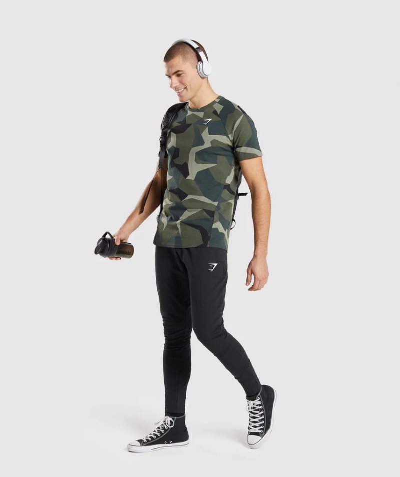 Camiseta Gymshark Critical Hombre Camuflaje | ES9523-TL