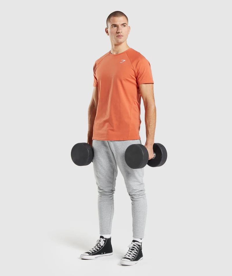 Camiseta Gymshark Critical Hombre Naranjas | ES9738-PJ