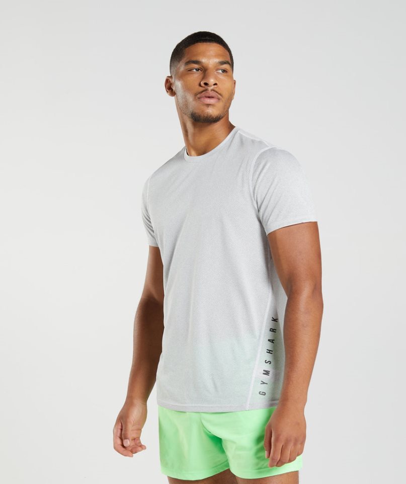 Camiseta Gymshark Deporte Hombre Gris Claro | ES5791-PJ