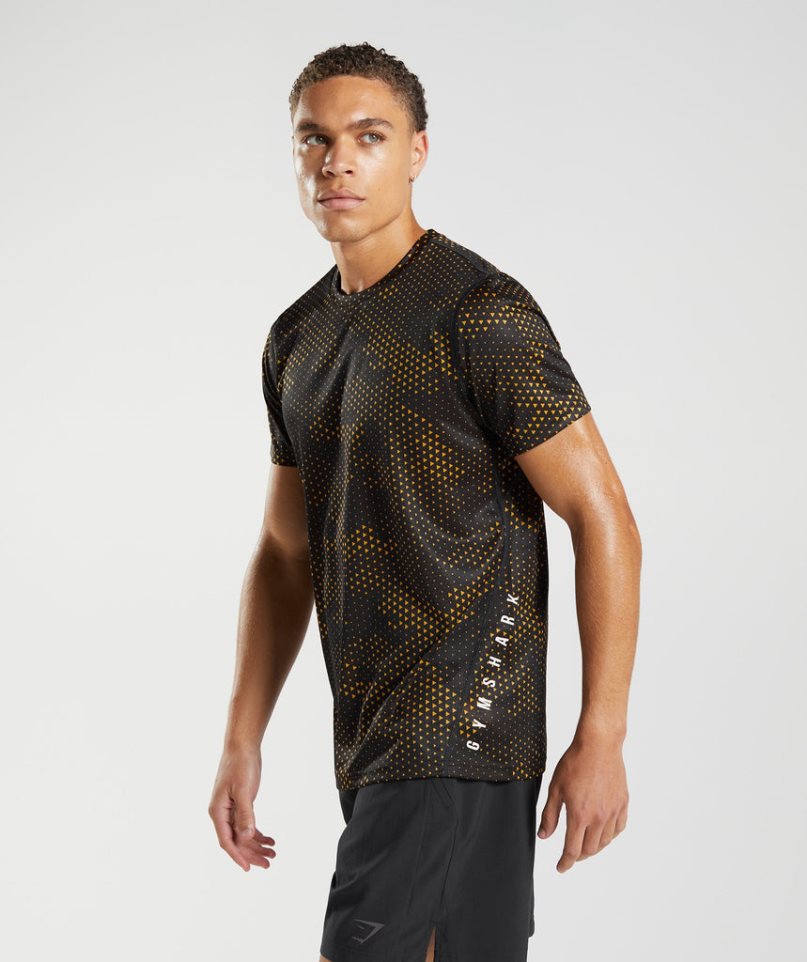 Camiseta Gymshark Deporte Hombre Negras | ES7213-IP