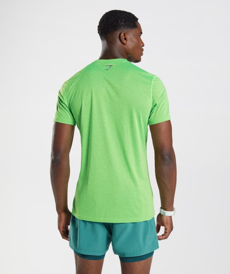 Camiseta Gymshark Deporte Hombre Verde Claro | ES6713-NK