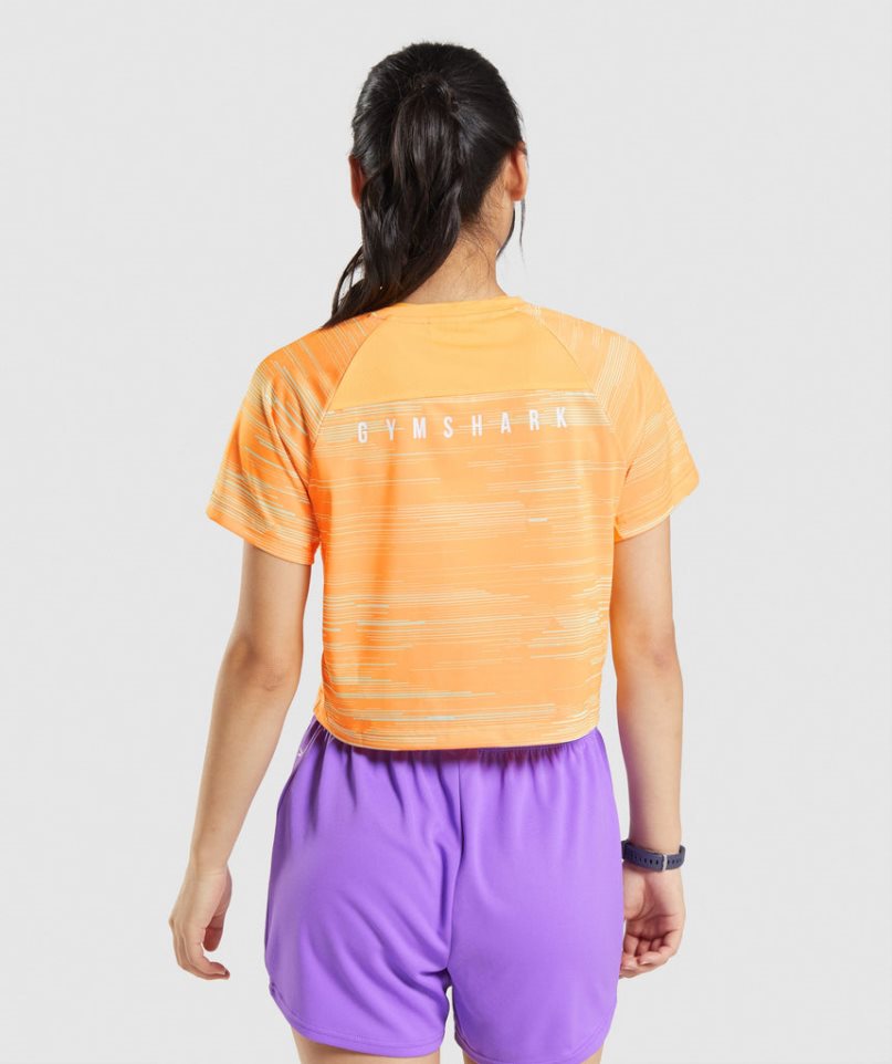 Camiseta Gymshark Deporte Midi Mujer Naranjas | ES6210-GI