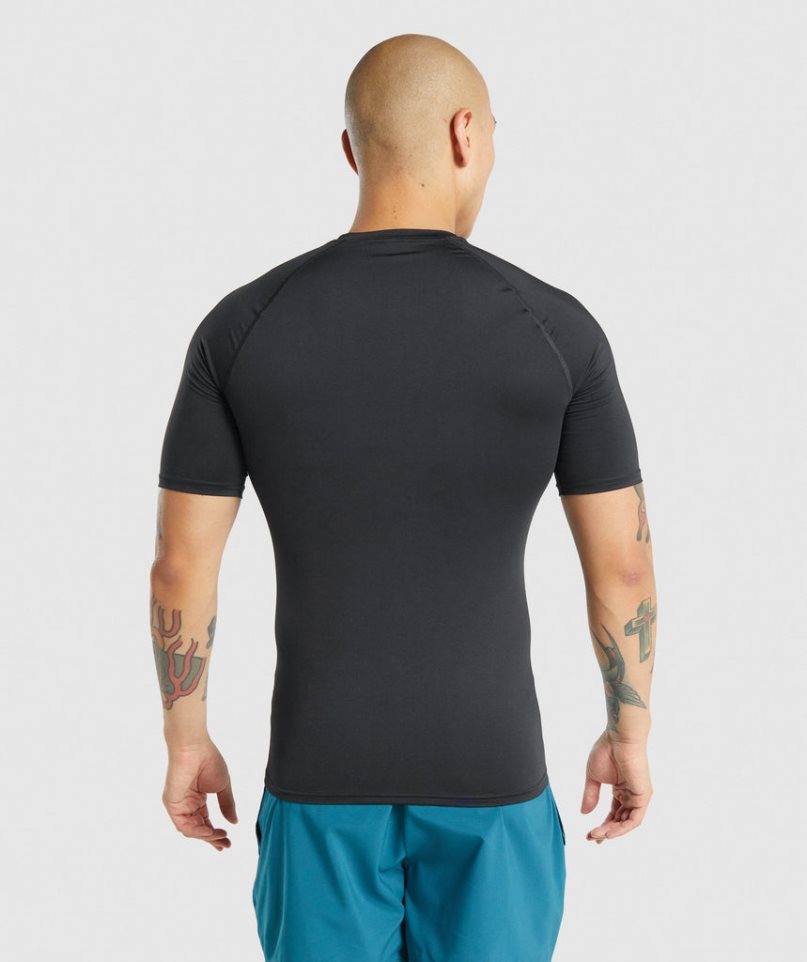 Camiseta Gymshark Element Baselayer Hombre Negras | ES8356-GE