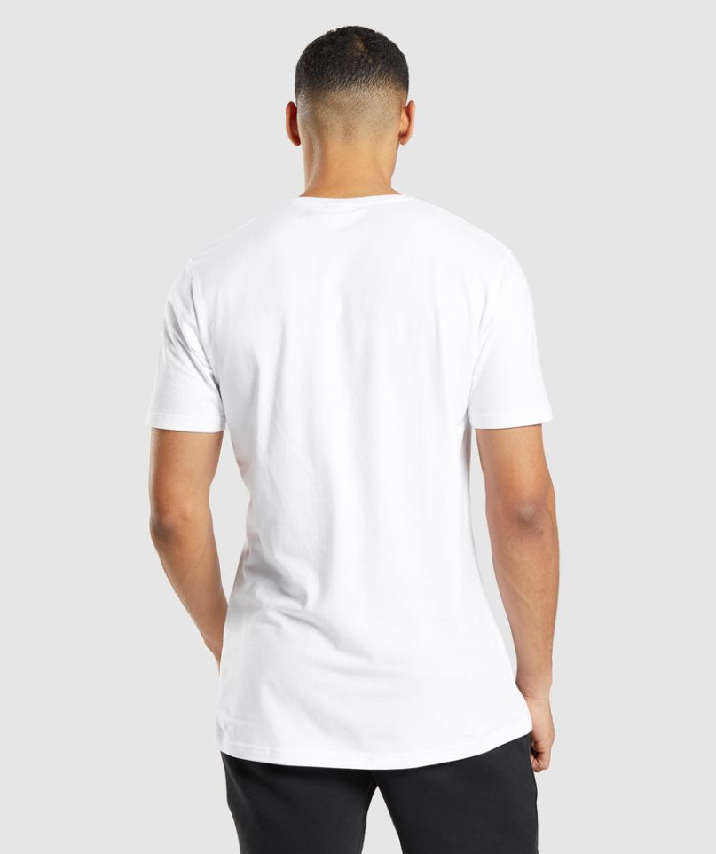 Camiseta Gymshark Essential Hombre Blancas | ES6278-HZ