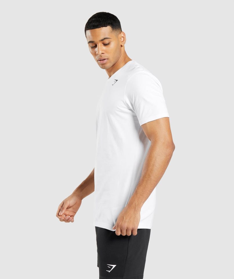 Camiseta Gymshark Essential Hombre Blancas | ES6278-HZ