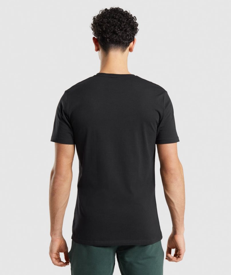 Camiseta Gymshark Essential Hombre Negras | ES8293-YF