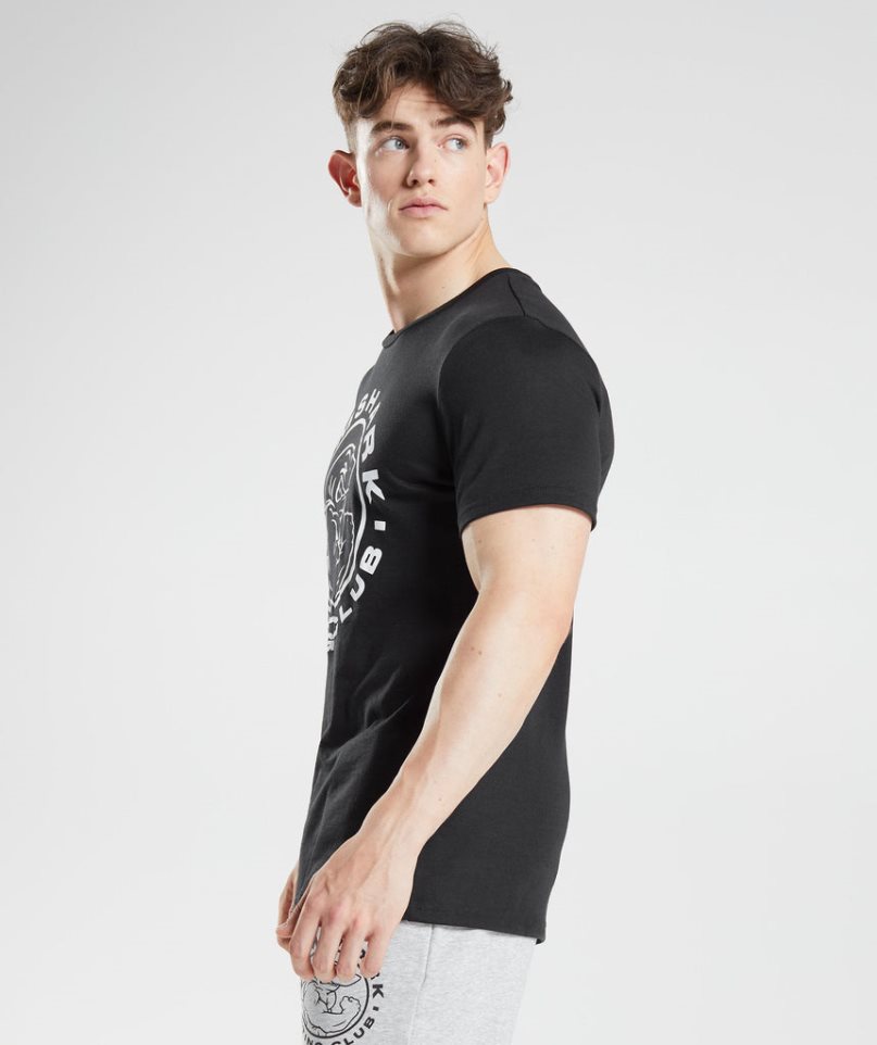 Camiseta Gymshark Legacy Hombre Negras | ES6137-VW