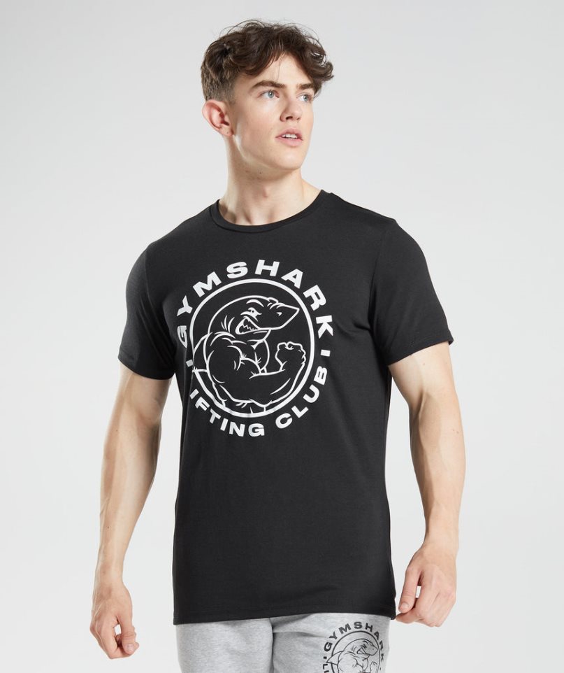 Camiseta Gymshark Legacy Hombre Negras | ES6137-VW