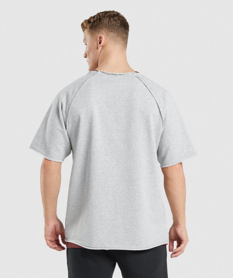 Camiseta Gymshark Legacy Rag Top Hombre Gris Claro | ES2048-OL