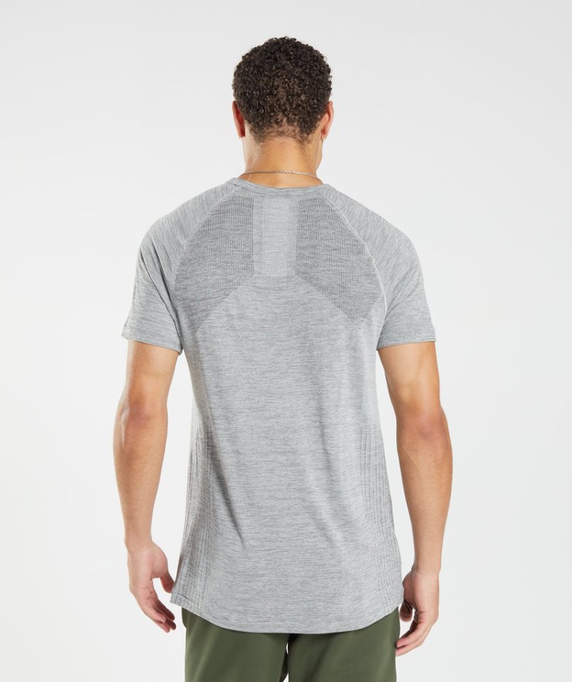 Camiseta Gymshark Retake Seamless Hombre Gris Claro | ES4987-OQ