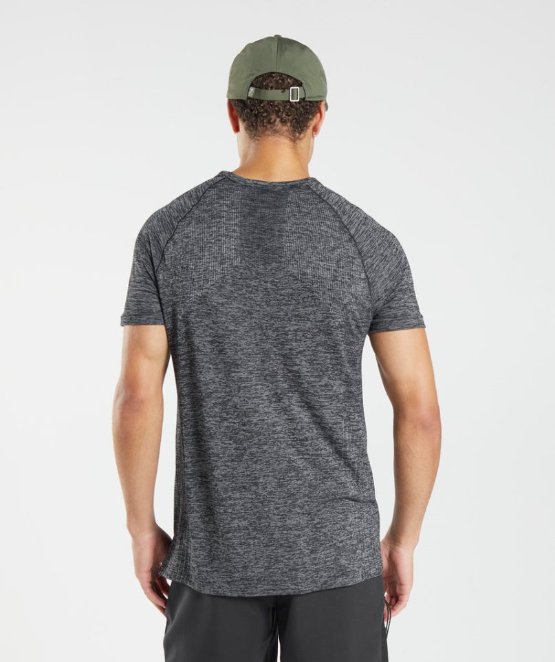 Camiseta Gymshark Retake Seamless Hombre Gris Oscuro | ES7924-YZ