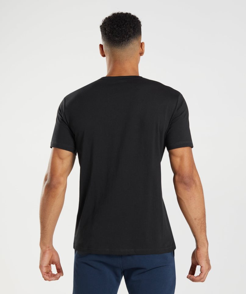 Camiseta Gymshark Sharkhead Infill Hombre Negras | ES8164-QL