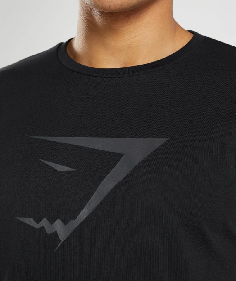 Camiseta Gymshark Sharkhead Infill Hombre Negras | ES8164-QL