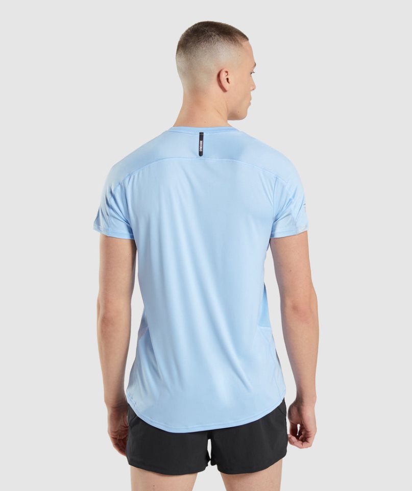 Camiseta Gymshark Speed Evolve Hombre Azules | ES4983-SU