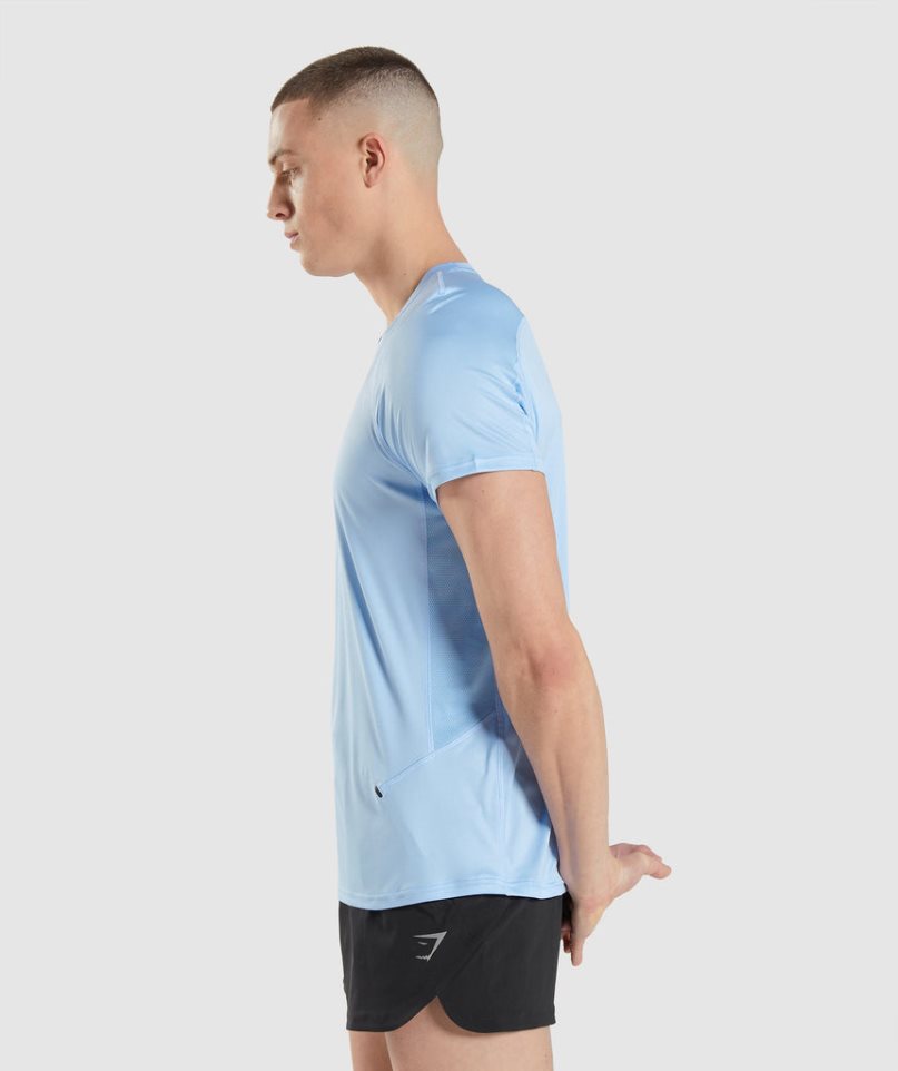 Camiseta Gymshark Speed Evolve Hombre Azules | ES4983-SU