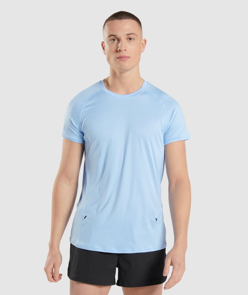 Camiseta Gymshark Speed Evolve Hombre Azules | ES4983-SU