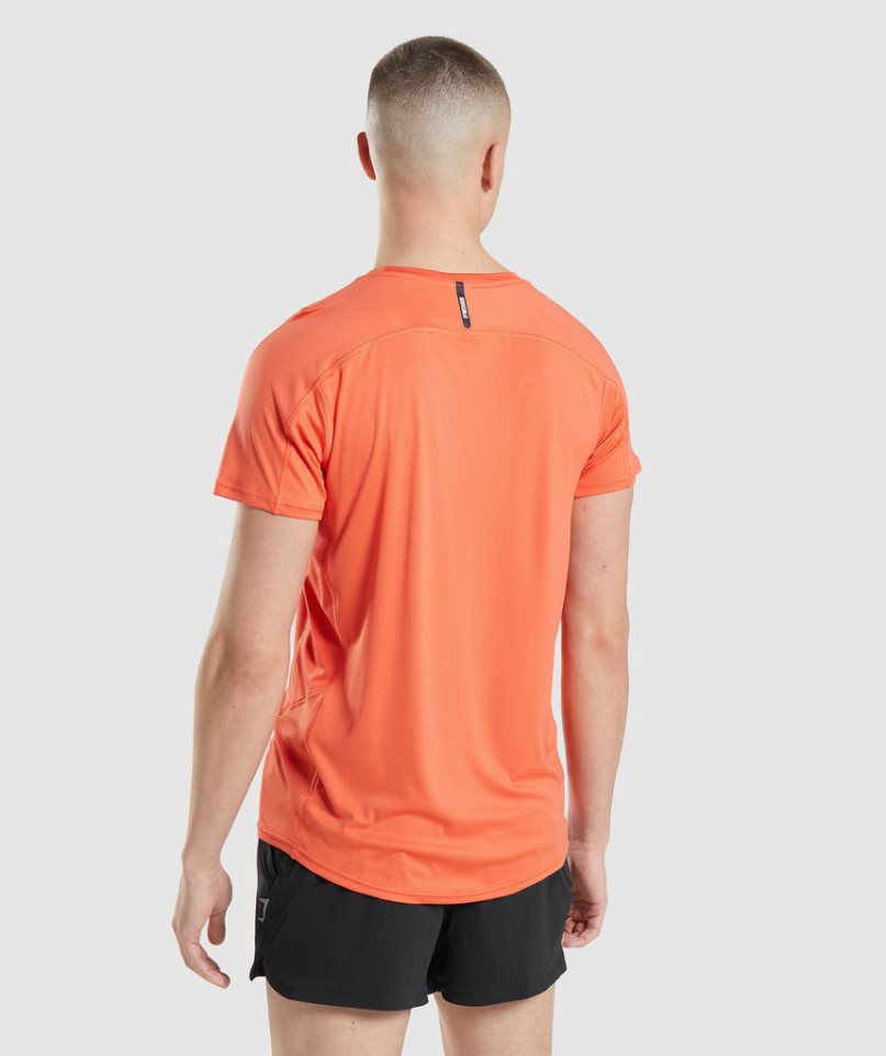 Camiseta Gymshark Speed Evolve Hombre Naranjas | ES9075-RN