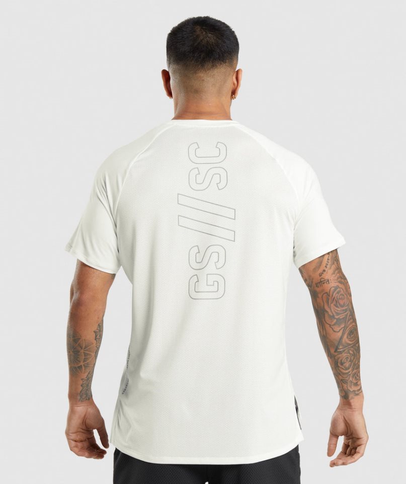 Camiseta Gymshark Steve Cook Hombre Blancas | ES1025-XP