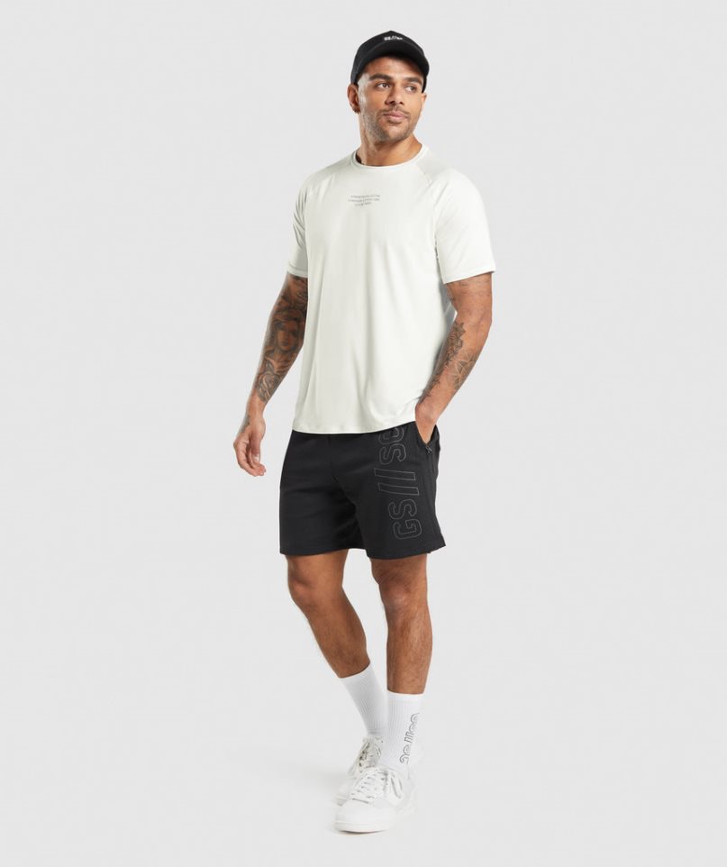 Camiseta Gymshark Steve Cook Hombre Blancas | ES1025-XP