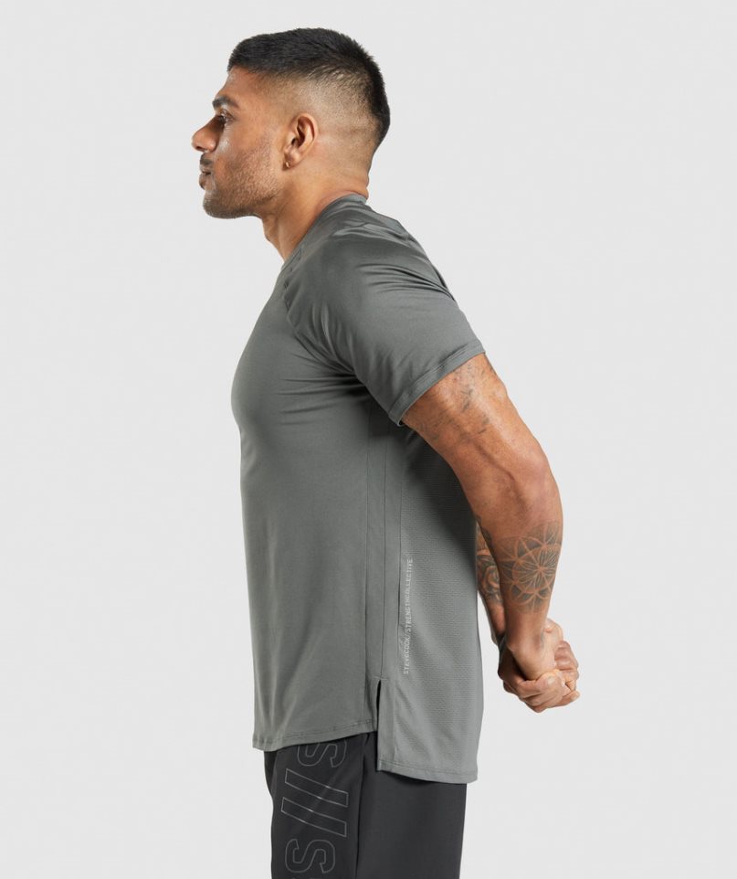 Camiseta Gymshark Steve Cook Hombre Gris | ES4932-YH