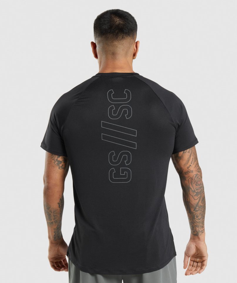 Camiseta Gymshark Steve Cook Hombre Negras | ES9561-PE