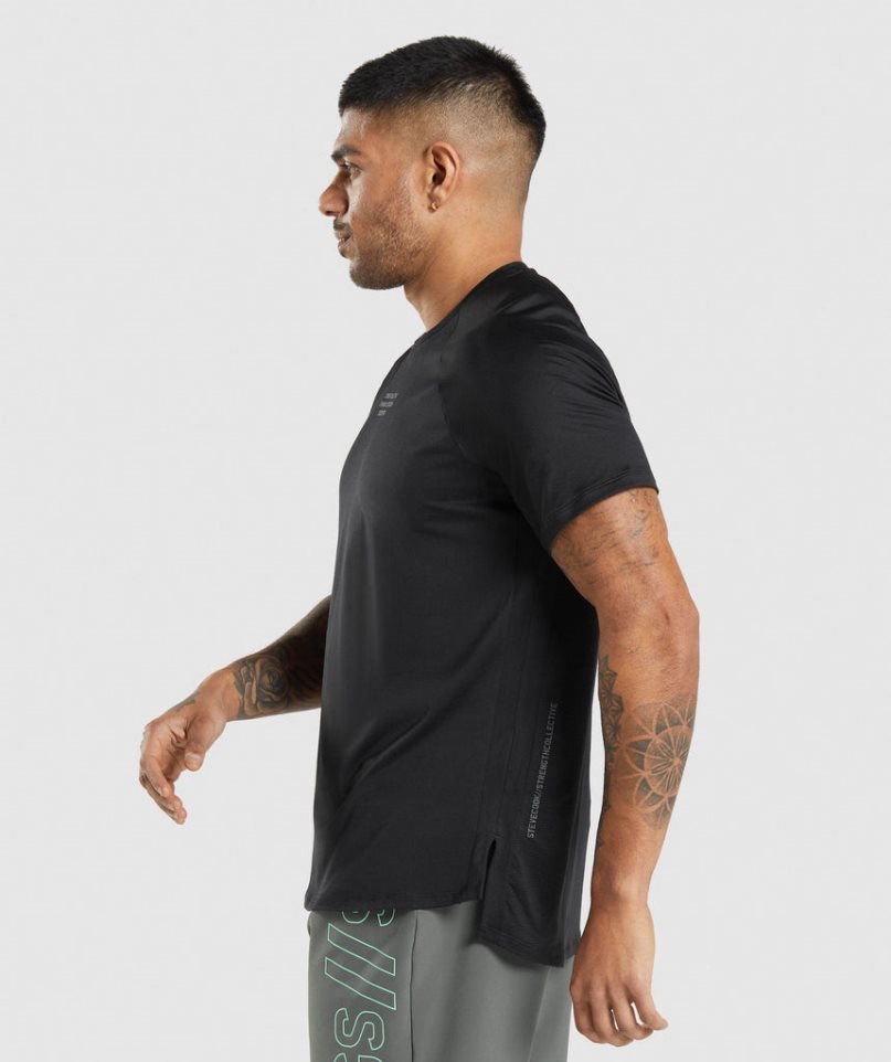 Camiseta Gymshark Steve Cook Hombre Negras | ES9561-PE