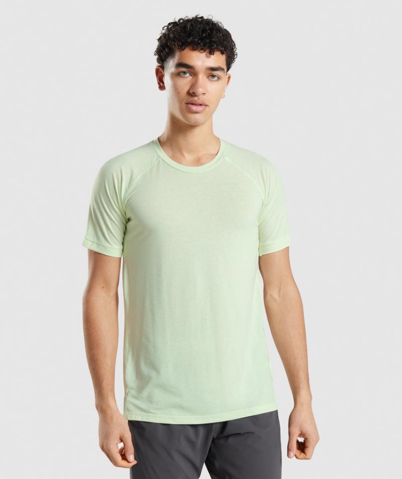 Camiseta Gymshark Studio Amplify Hombre Verde Menta | ES5934-YJ