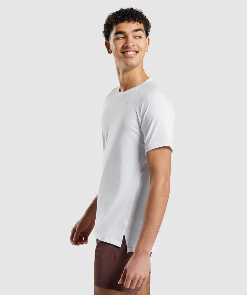 Camiseta Gymshark Studio Amplify Hombre Blancas | ES8576-UN