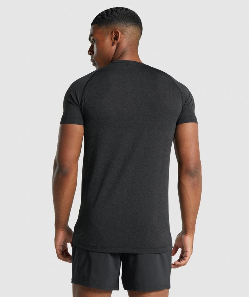 Camiseta Gymshark Vital Light Seamless Hombre Negras | ES1289-GX