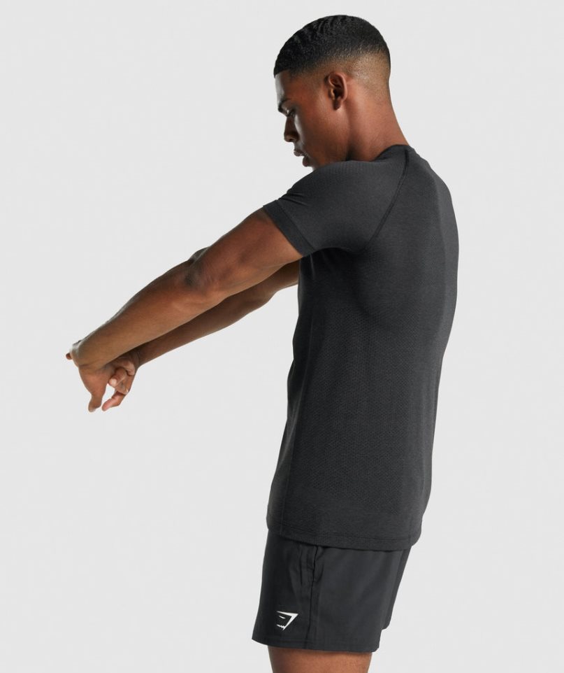 Camiseta Gymshark Vital Light Seamless Hombre Negras | ES1289-GX