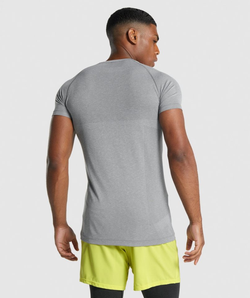 Camiseta Gymshark Vital Light Seamless Hombre Gris | ES3170-IV