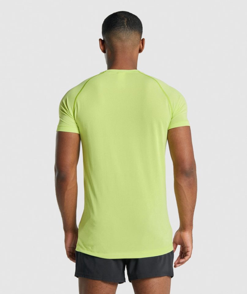 Camiseta Gymshark Vital Light Seamless Hombre Amarillo | ES5093-GP