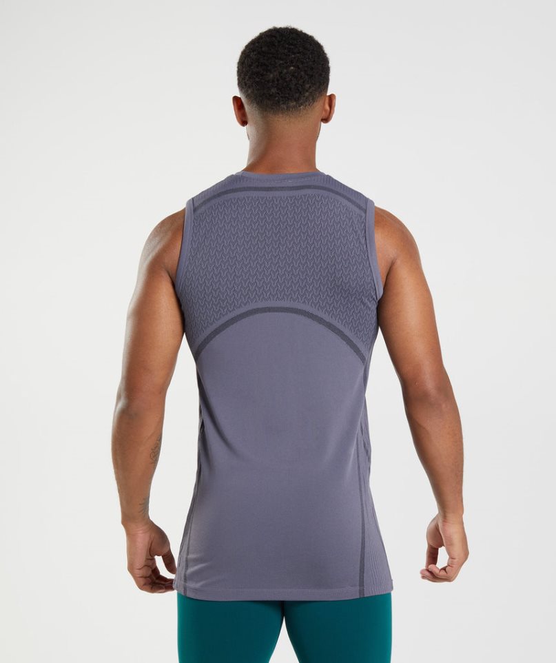 Camiseta Tirantes Gymshark 315 Seamless Hombre Moradas | ES1782-WD