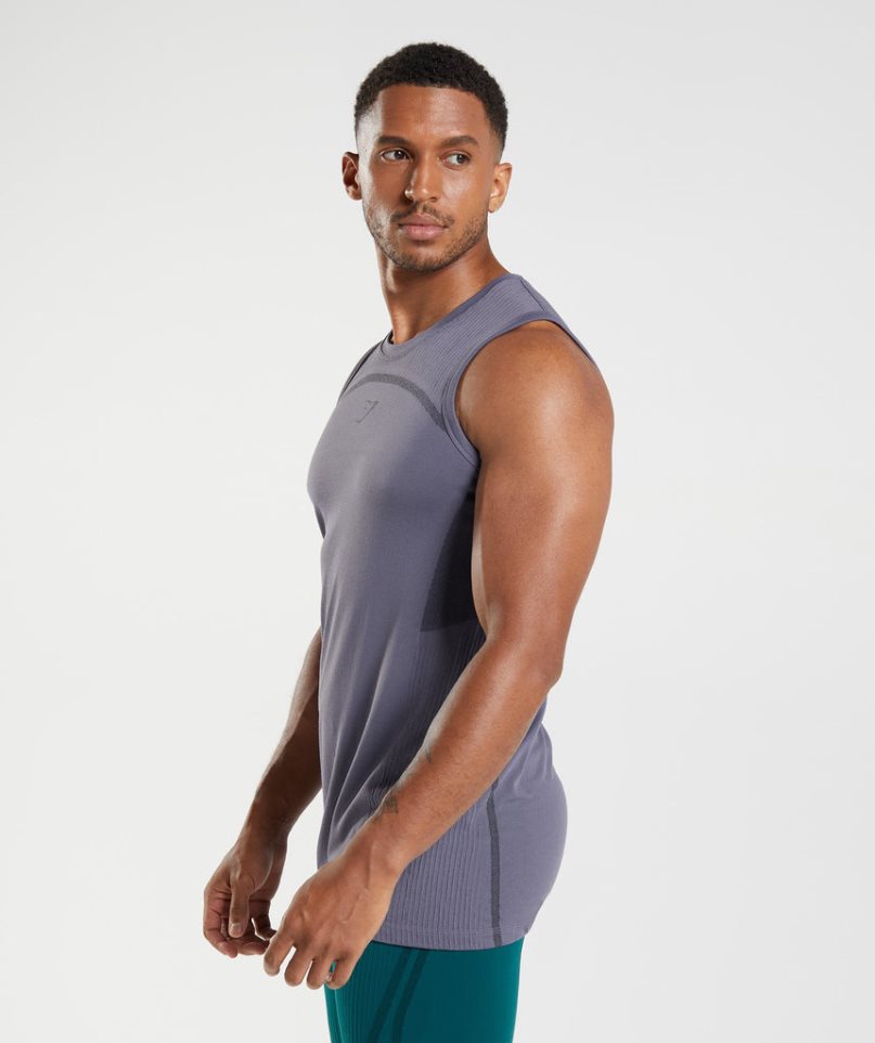 Camiseta Tirantes Gymshark 315 Seamless Hombre Moradas | ES1782-WD