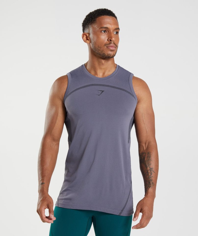 Camiseta Tirantes Gymshark 315 Seamless Hombre Moradas | ES1782-WD