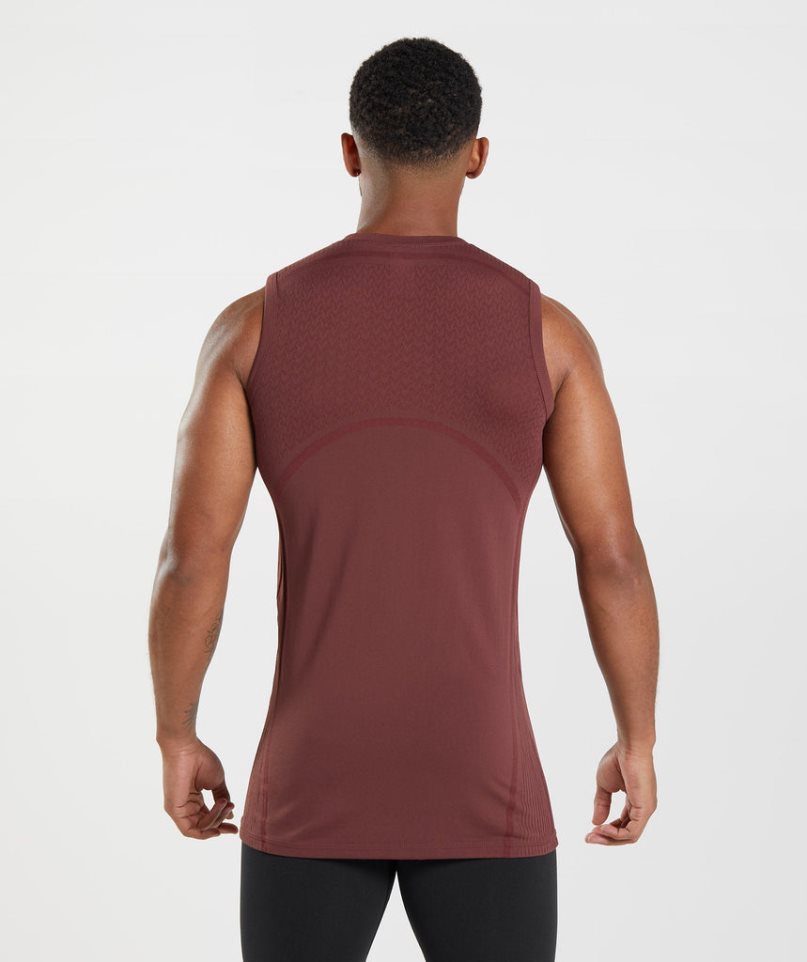 Camiseta Tirantes Gymshark 315 Seamless Hombre Marrones | ES9283-RH