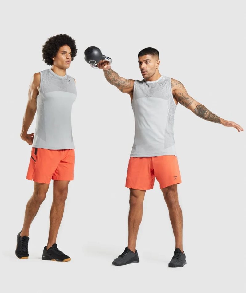 Camiseta Tirantes Gymshark Apex Seamless Hombre Gris Claro | ES1062-US