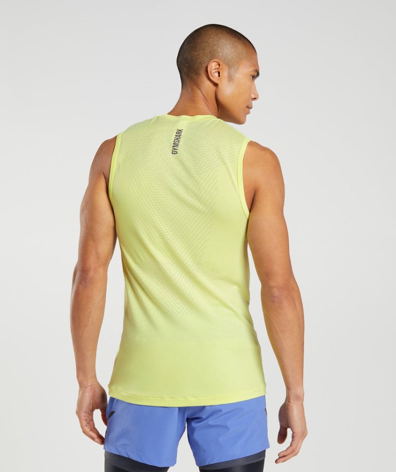 Camiseta Tirantes Gymshark Apex Seamless Hombre Amarillo | ES3147-RF