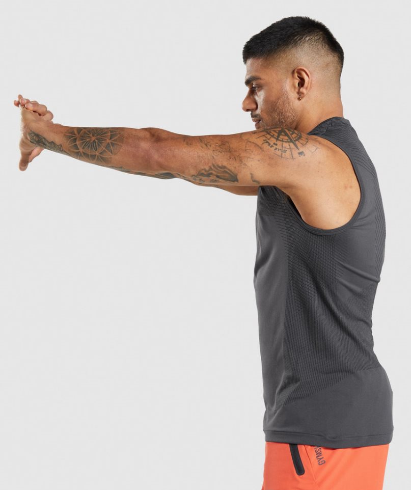 Camiseta Tirantes Gymshark Apex Seamless Hombre Negras | ES4625-HJ